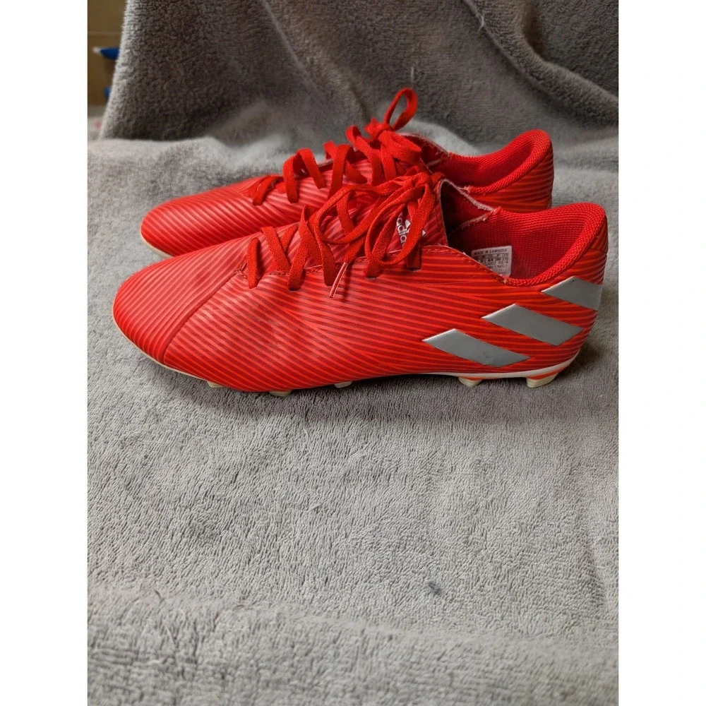 Adidas Nemeziz Size‎ 10 Mens Soccer Cleats Red Silver Striped Molded